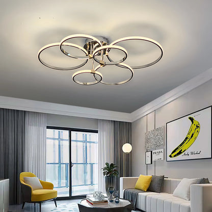 Modern Led Chandelier Gold/Chrome