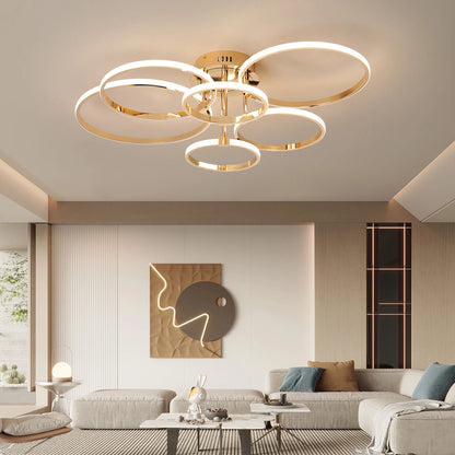 Modern Led Chandelier Gold/Chrome