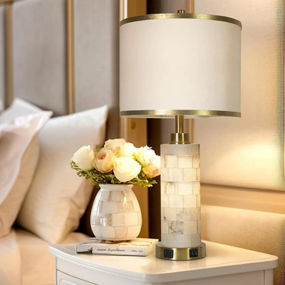 Natural Alabaster Lamp Set of 2