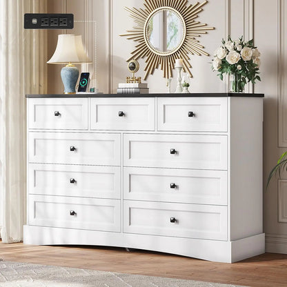 Dresser for Bedroom with Charging Station