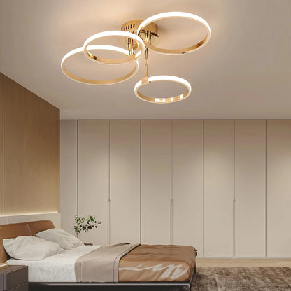 Modern Led Chandelier Gold/Chrome