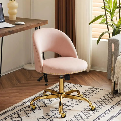Small Velvet Swivel Task Chair