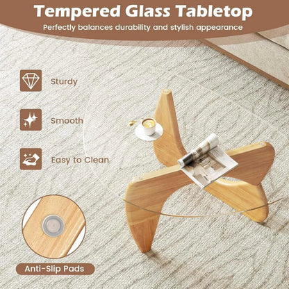 Mid-Century Modern with Tempered Glass Top