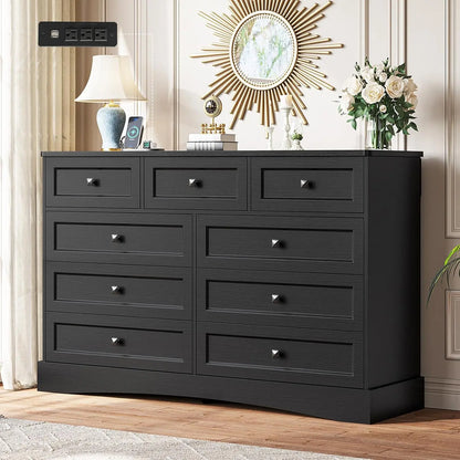 Dresser for Bedroom with Charging Station