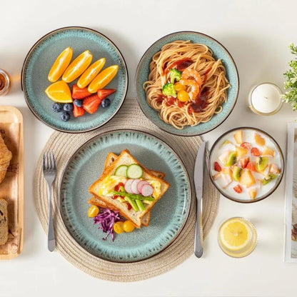 Reactive Glaze Dinnerware Sets for 4-6 People