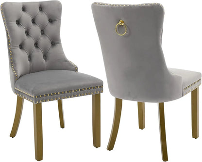 Velvet Upholstered Dining Room Chairs