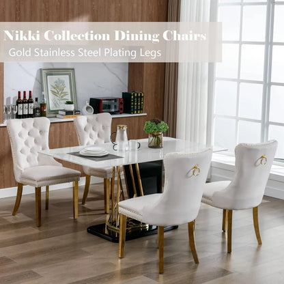 Velvet Upholstered Dining Room Chairs