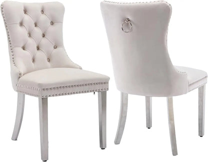 Velvet Upholstered Dining Room Chairs