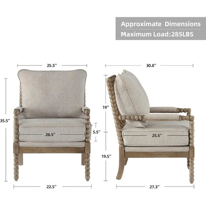 Reclining Accent Chair With Wood Frame